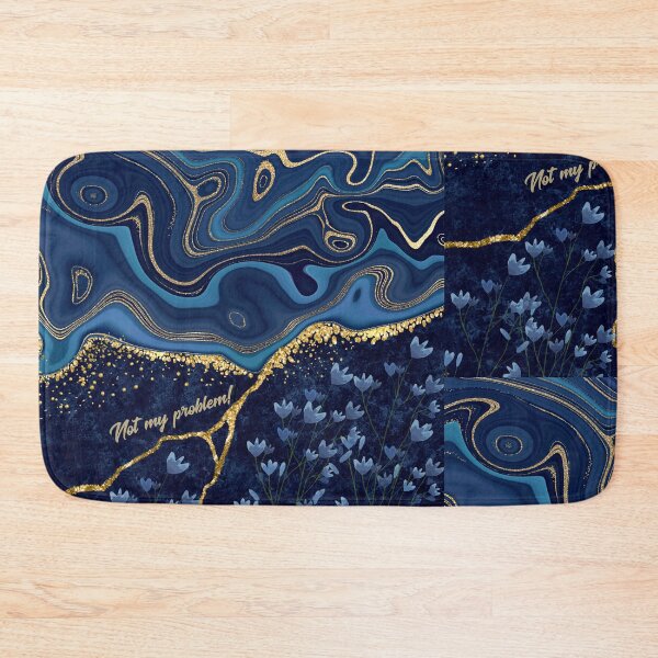 Item preview, Luxury Marble Effect – Blue and Gold Pattern designed and sold by WHDProduction45.
