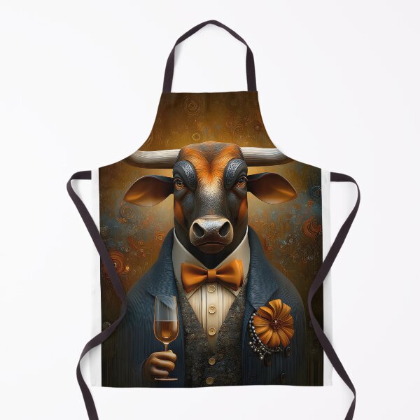 Item preview, Anthropomorphic Bull in Suit with Drink Illustrate designed and sold by Artessie.