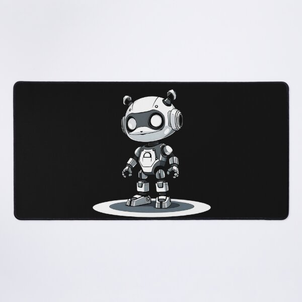 Item preview, Monochrome Cyberpunk Robot Little Cute Future Dystopian Bot designed and sold by SurrealArtSzysz.