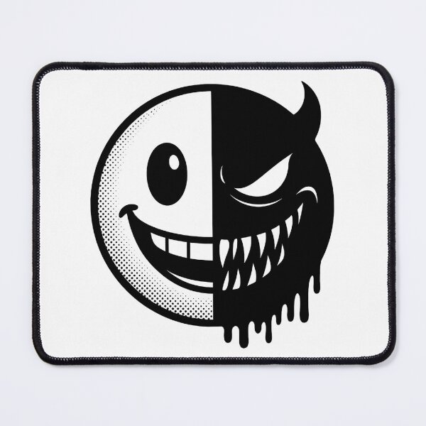 Item preview, Dual-Face Drip Tee | Smiley vs. Devilish Contrast designed and sold by MarCinu Art.