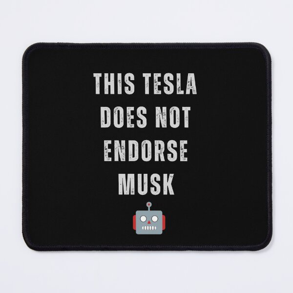 Item preview, This Tesla Does Not Endorse Musk - Anti Elon Tesla Club - Bumper Sticker Decal Accessories - Elon Musk Is Crazy!! social Sticker designed and sold by CapriCreatives.
