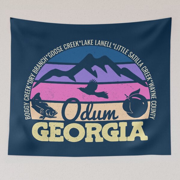 Item preview, Odum Georgia Sunset Retro Vintage Local Pride Logo designed and sold by CRHPOD20.