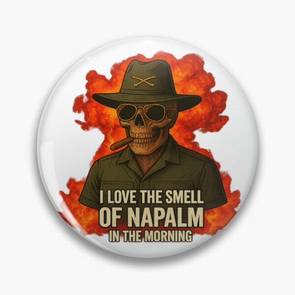 Item preview, I Love the Smell of Napalm in the Morning – Skeleton Soldier Military Shirt designed and sold by Lone Fleur Goods.