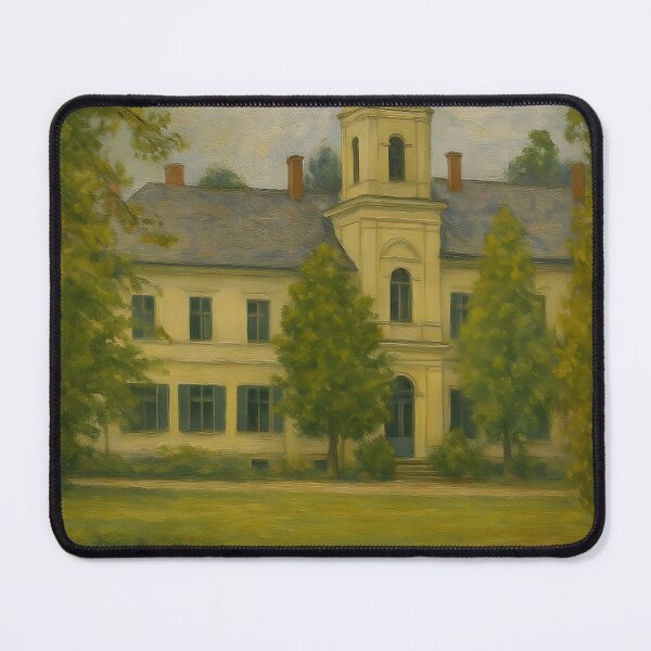 Item preview, Impressionist Oil Painting of a European Manor House designed and sold by Timeless Inklings.