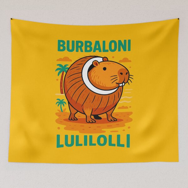 Item preview, Burbaloni Luliloli Capybara Italian Brainrot Memes designed and sold by Sitchko.