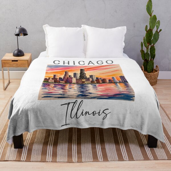 Item preview, Watercolor Design of Chicago - Illinois - US designed and sold by Sketch-Shack.