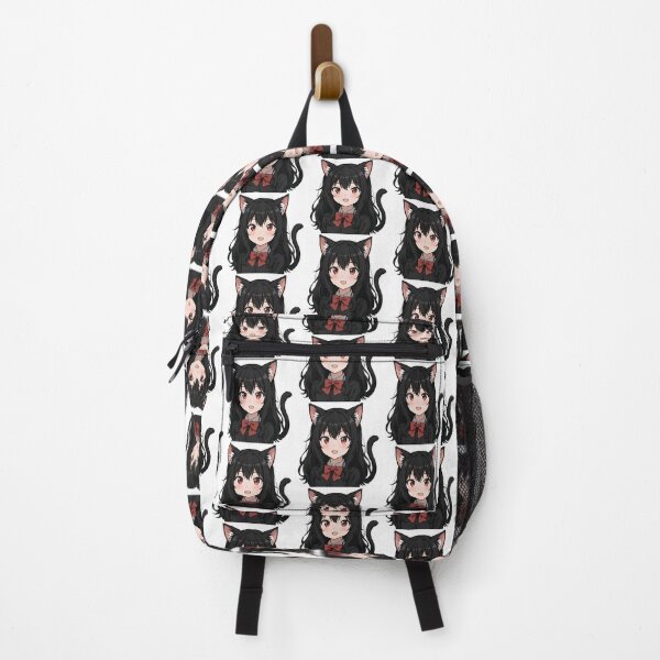 Item preview, Cute Anime Cat Girl with Black Hair designed and sold by Amr Siam.