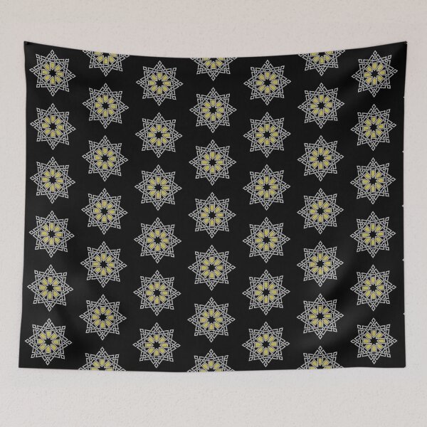 Item preview, Black and Gold Decorated Royal Star Design designed and sold by Tarjiart.