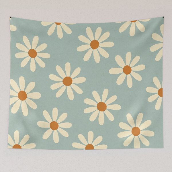 Item preview, Vintage Daisy Pattern on Light Blue designed and sold by Planthem.