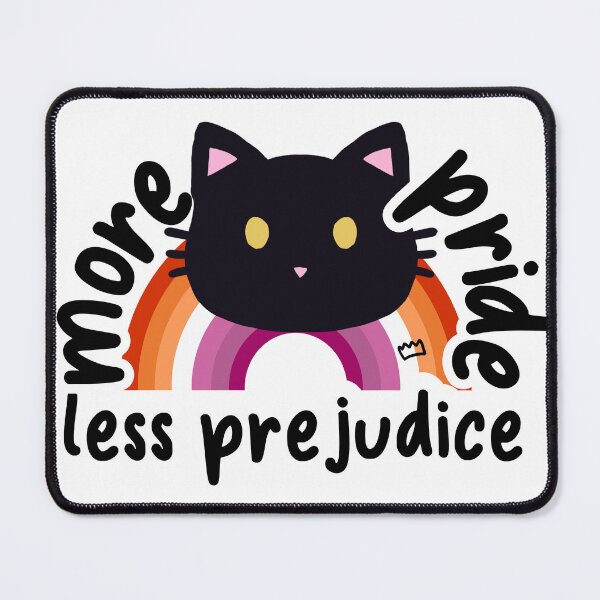 Item preview, More Pride, Less Prejudice Lesbian Flag Cat designed and sold by divesca.