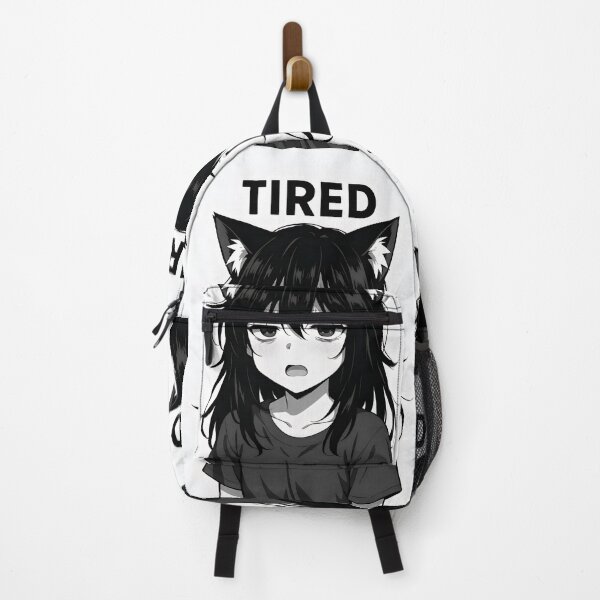 Item preview, Exhausted Anime Cat Girl Expression Meme designed and sold by Amr Siam.