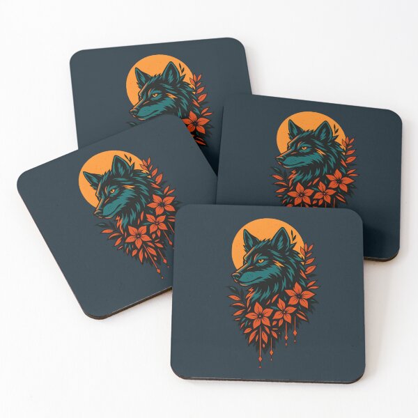 Item preview, Floral Wolf Portrait Tee | Moonlit Wilderness designed and sold by MarCinu Art.