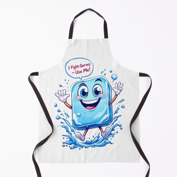 Item preview, Cheerful Soap Bar Cartoon – "I Fight Germs, Use Me!" Hygiene Awareness Design designed and sold by SewRed.