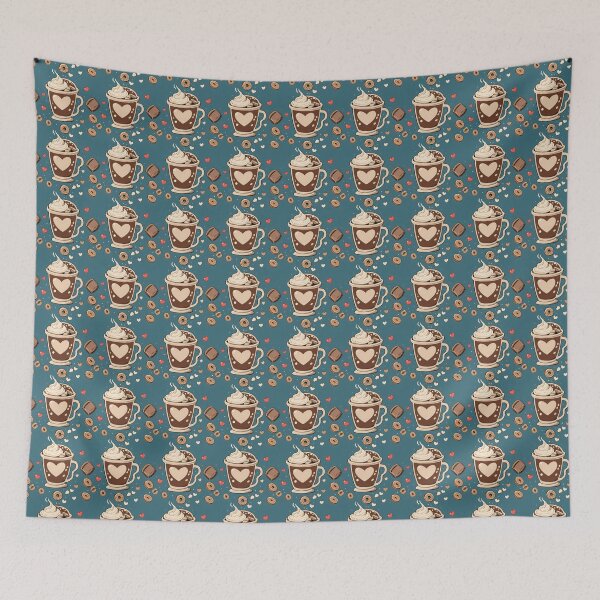 Item preview, Coffee and Cereal Seamless Pattern designed and sold by DemureArtsy.
