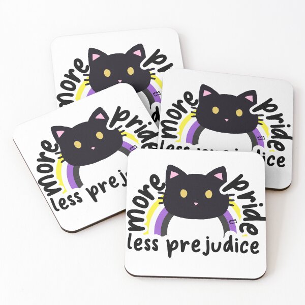 Item preview, More Pride, Less Prejudice Non Binary Flag Cat designed and sold by divesca.