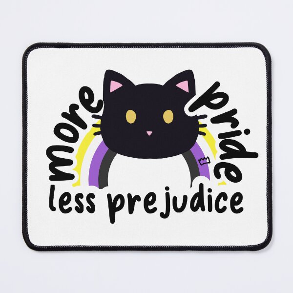 Item preview, More Pride, Less Prejudice Non Binary Flag Cat designed and sold by divesca.