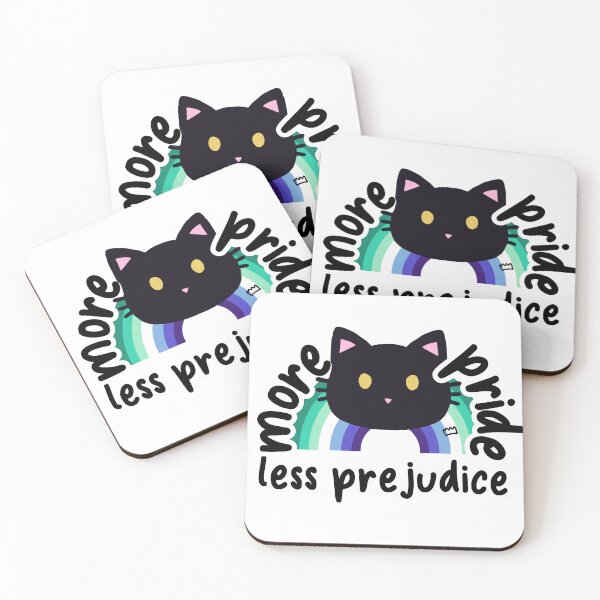 Item preview, More Pride, Less Prejudice Gay Flag Cat designed and sold by divesca.