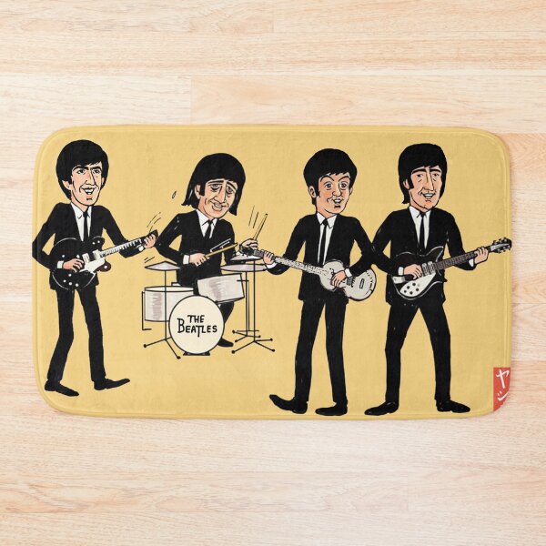 Artikelvorschau, Eine Cartoonzeichnung der Beatles entworfen und verkauft von Iasha.