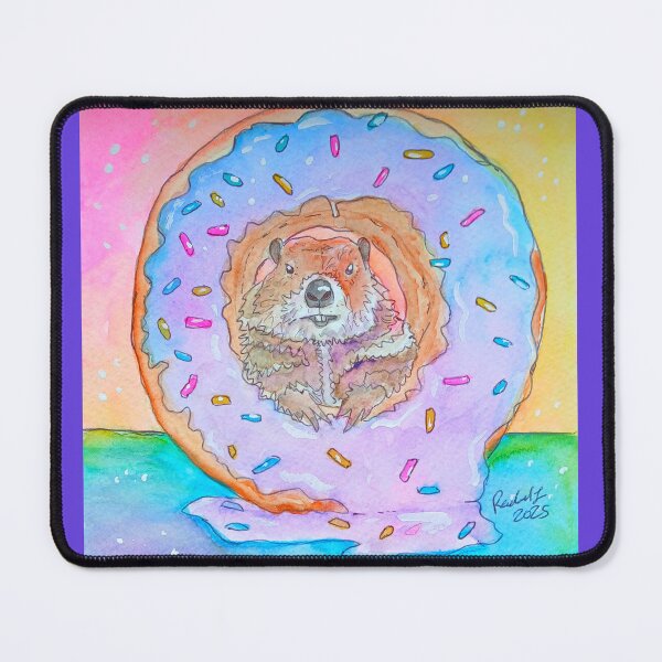 Item preview, Ground Hog in a Donut designed and sold by RLawrenceArt.
