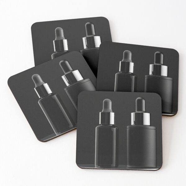 Item preview, Elegant black serum bottles designed and sold by anytka.