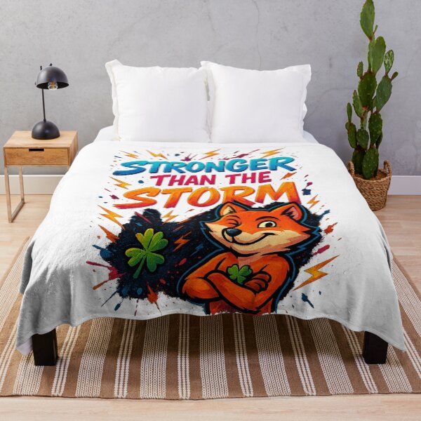 Item preview, Stronger Than the Storm – Bold Graffiti Fox Power Design designed and sold by LuckyFoxMerch.