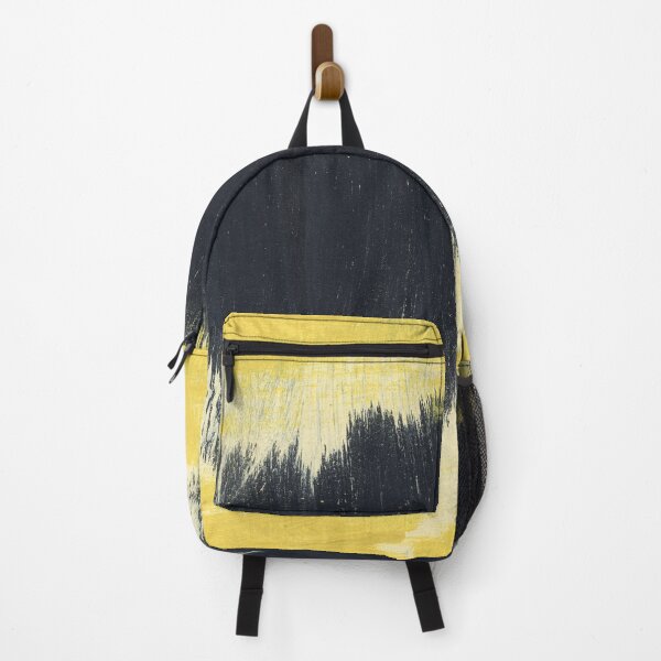 Item preview, "Striking Divide" - Yellow Blue Navy Brush Texture Painting designed and sold by pngrktes-art.