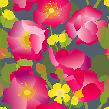 Artwork thumbnail, Hot Pink Roses by inkblotcreative