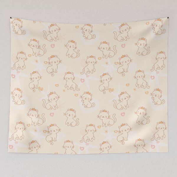 Item preview,  Cute Princess Cats Seamless Pattern designed and sold by babanovaesha.
