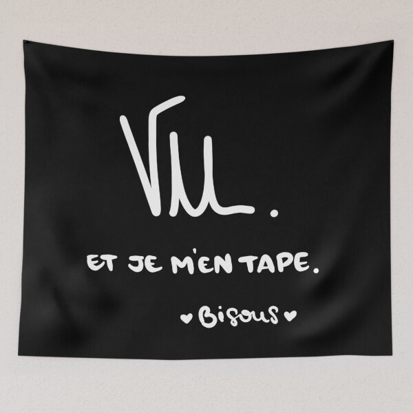 Aperçu de l'œuvre Vu et je m'en tape bisous créée et vendue par Le Bureau des Rêves by Lafillequirevaittrop.