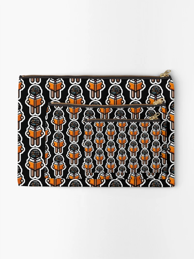 Thumbnail 2 of 4, Zipper Pouch, Code Brain – Minimalist Programmer designed and sold by SoftwareStickers.