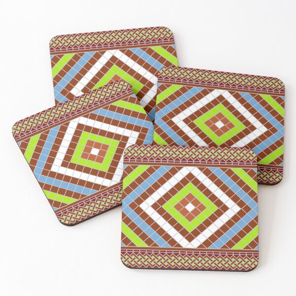 Item preview, Brown and Pistachio Berber Ethnic Pattern Design designed and sold by Tarjiart.