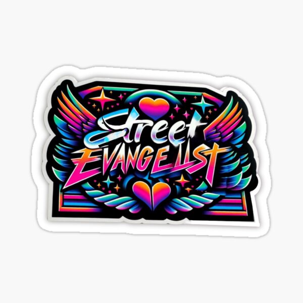 Artikel-Vorschau von Straßenevangelist-Aufkleber – Auffälliger christlicher Zeugenaufkleber für Gläubige, designt und verkauft von Hopeledbyfaithshop.