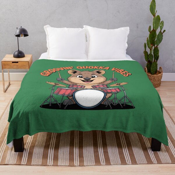 Item preview, Quokka Playing Drums Cute Animal With Musical Instrument designed and sold by SurrealArtSzysz.