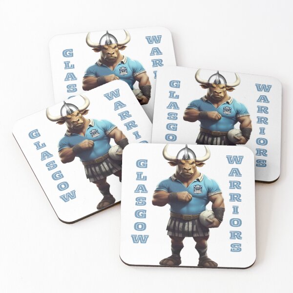 Item preview, Glasgow Warriors Rugby Bull Mascot – Fierce Scottish Pride Design designed and sold by RAA-Logo-Image.