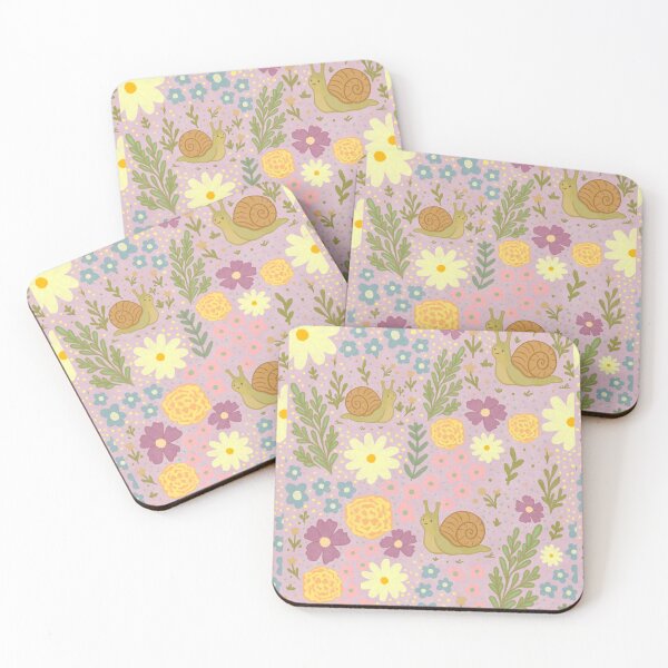 Item preview, Snails and flowers designed and sold by Peachanddaisy.
