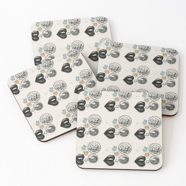 Item preview, Pop Art Graffiti Collage – Lips, Bubbles & Doodles Repeat Pattern designed and sold by Zenvo.