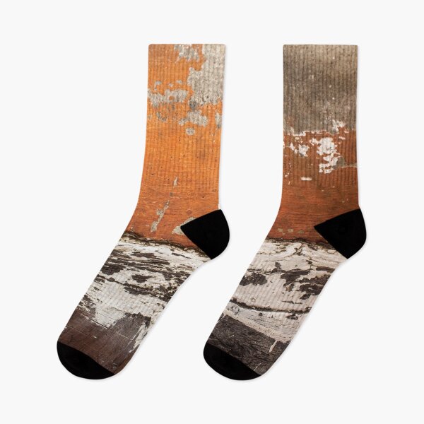 Item preview, orange wall with marks of aged white paint designed and sold by felipequeiroz.