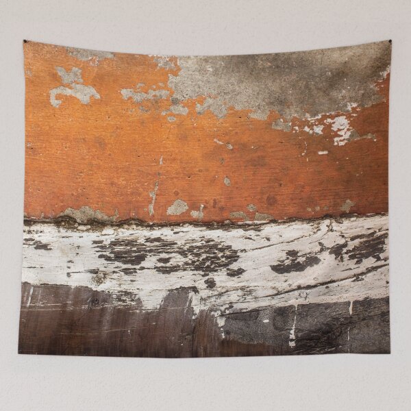 Item preview, orange wall with marks of aged white paint designed and sold by felipequeiroz.