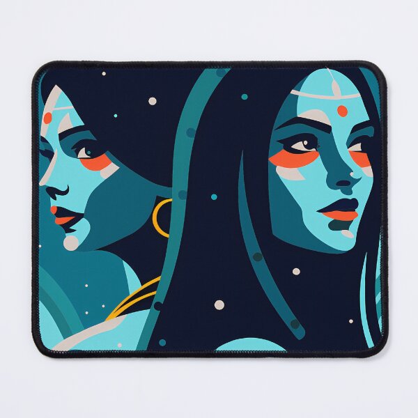 Item preview, Elegant Work Silhouettes Girls Dance Geometry Blue Orange designed and sold by ART ATTACK ZONE.