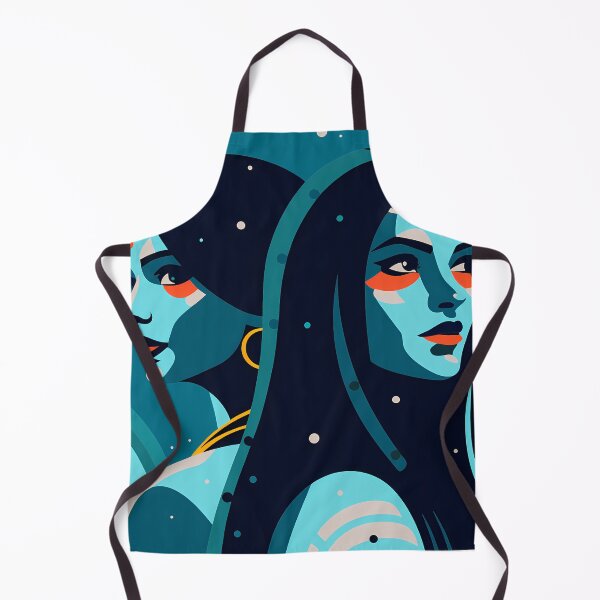 Item preview, Elegant Work Silhouettes Girls Dance Geometry Blue Orange designed and sold by ART ATTACK ZONE.