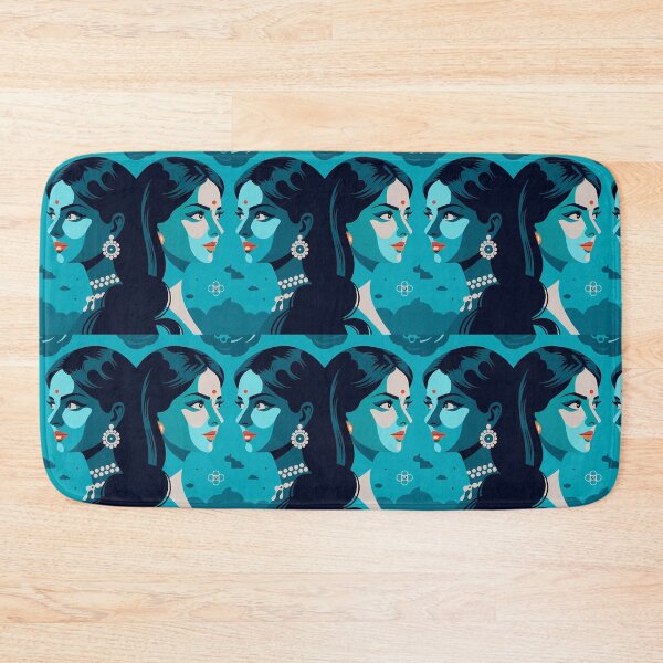 Item preview, Magical Sisters Silhouettes Girls Dance Geometry Blue Orange designed and sold by ART ATTACK ZONE.