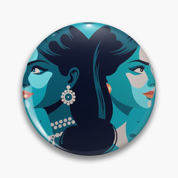 Item preview, Magical Sisters Silhouettes Girls Dance Geometry Blue Orange designed and sold by ART ATTACK ZONE.