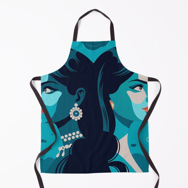 Item preview, Magical Sisters Silhouettes Girls Dance Geometry Blue Orange designed and sold by ART ATTACK ZONE.