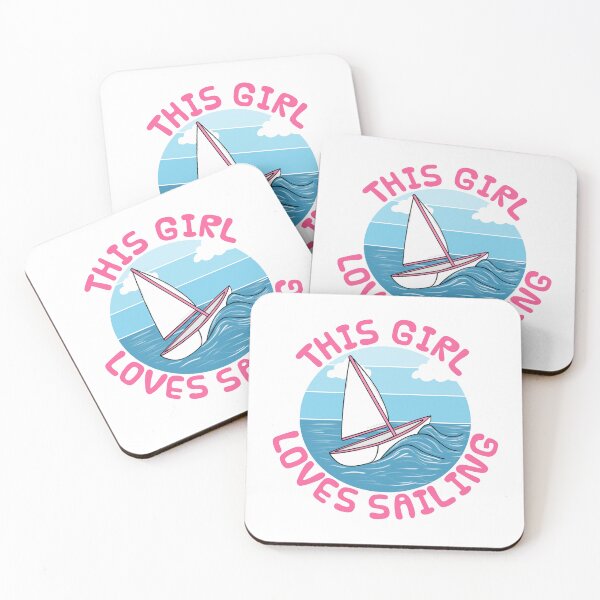 Item preview, This Girl Loves Sailing, Sail Boat Female Sailor designed and sold by doodlerob.