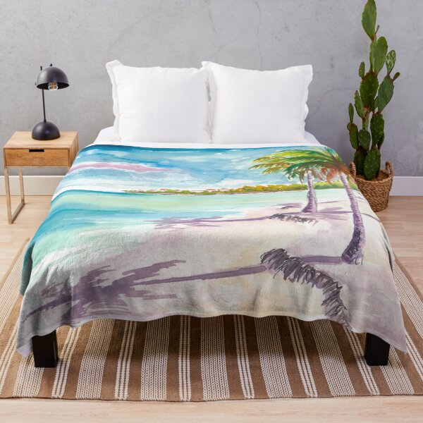 Item preview, Shoal Bay Anguilla White Sands with Palms and Turquoise Caribbean Waters designed and sold by artshop77.
