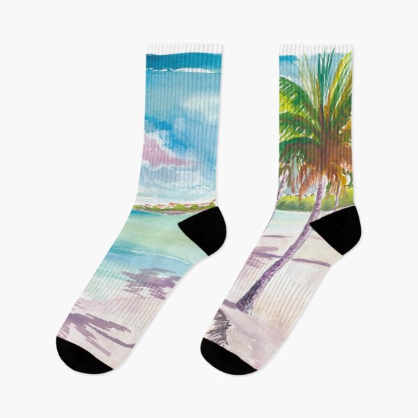 Item preview, Shoal Bay Anguilla White Sands with Palms and Turquoise Caribbean Waters designed and sold by artshop77.