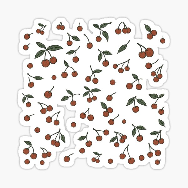 Item preview, Cherry berry retro pattern designed and sold by HandmadeMood.