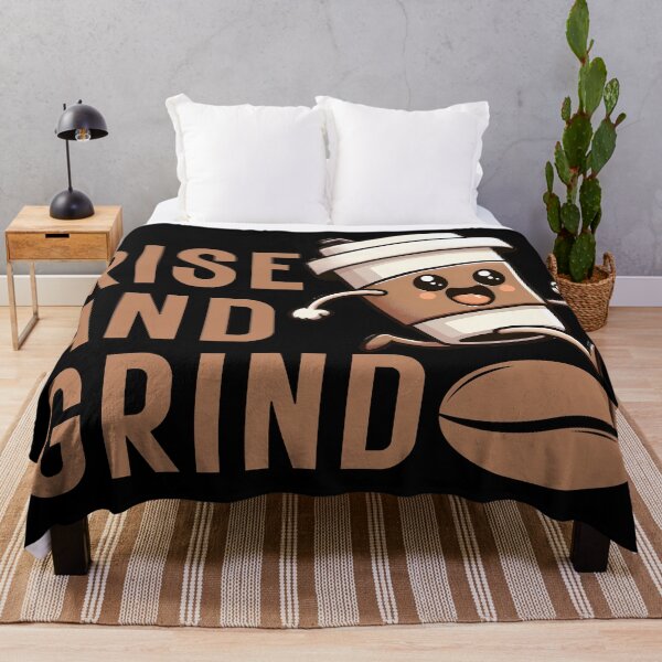 Item preview, Rise and grind - motivational coffee lover designed and sold by EvergreenWhimsy.