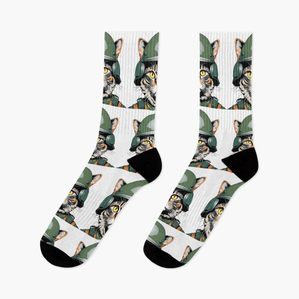 Aperçu de l'œuvre Chat militaire créée et vendue par PrintLabStudio.