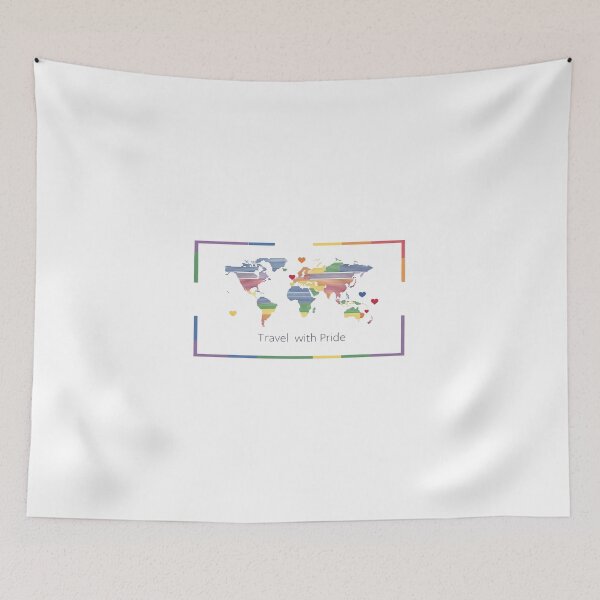 Item preview, Rainbow World Map - Travel with Pride designed and sold by StormArte.